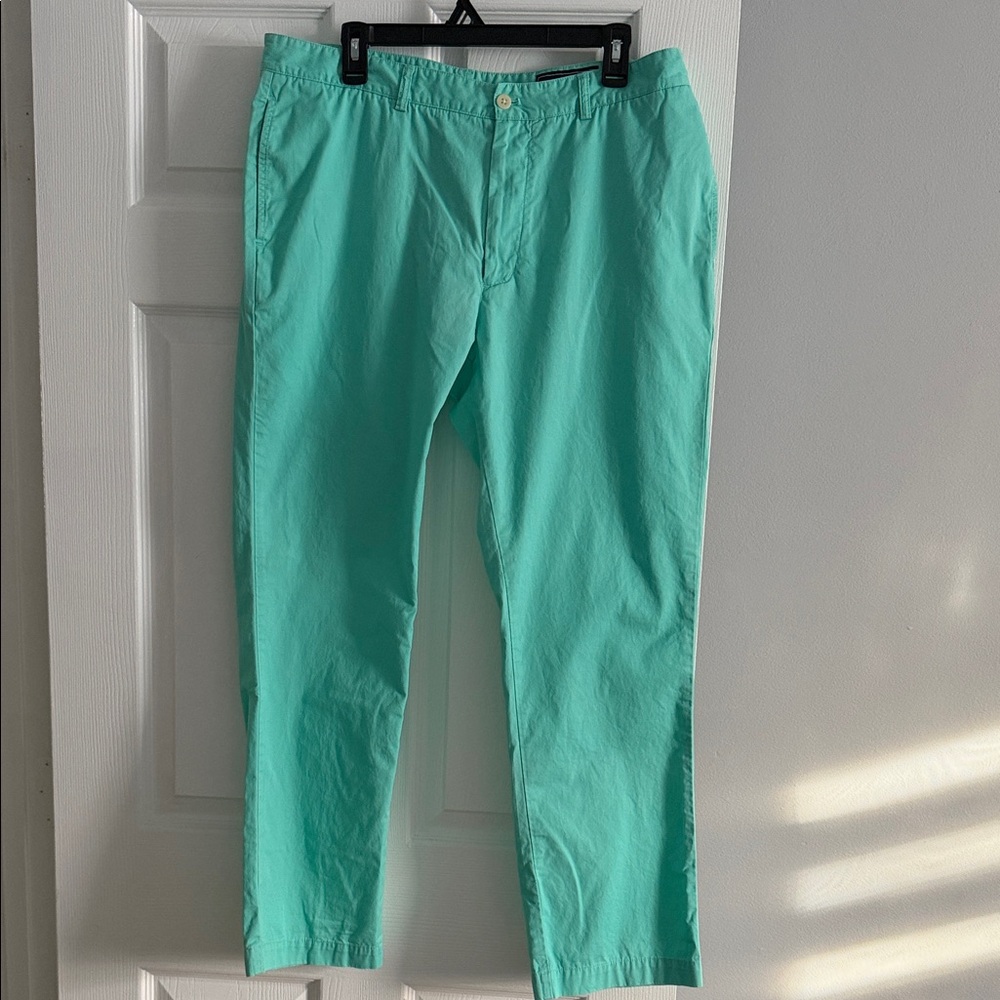 Vineyard Vines Men's Light Green / Aqua Lightweight 100% Cotton Chinos 36 x 30